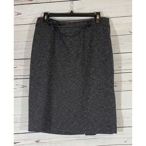 Worthington Skirt Womens Sz 10 Brown Tweed Lined Back Zipper & Vent Career Belt